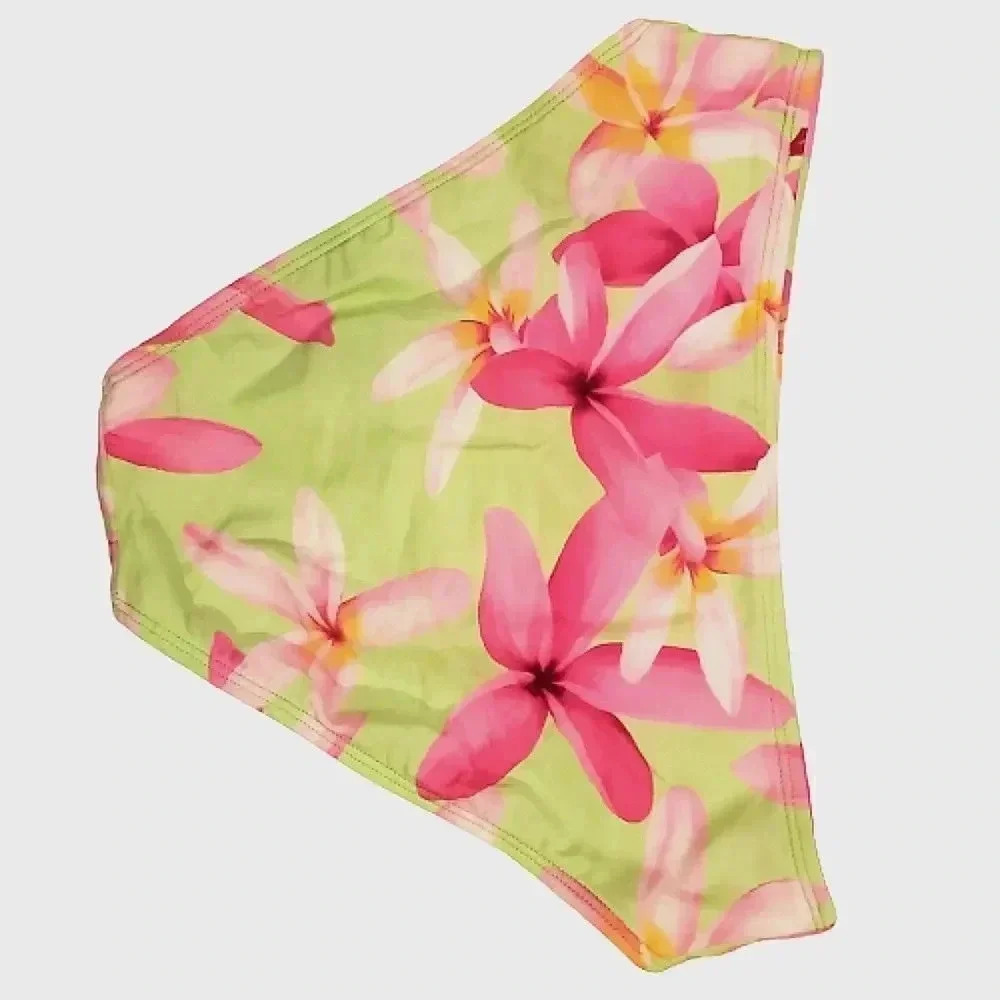 Sessa vintage pink and green full coverage floral bikini bottom Size 8